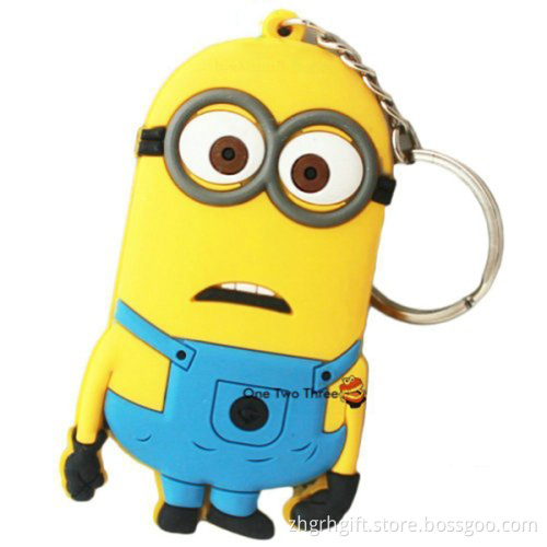 cheap wholesale promotional rubber mascot keychains